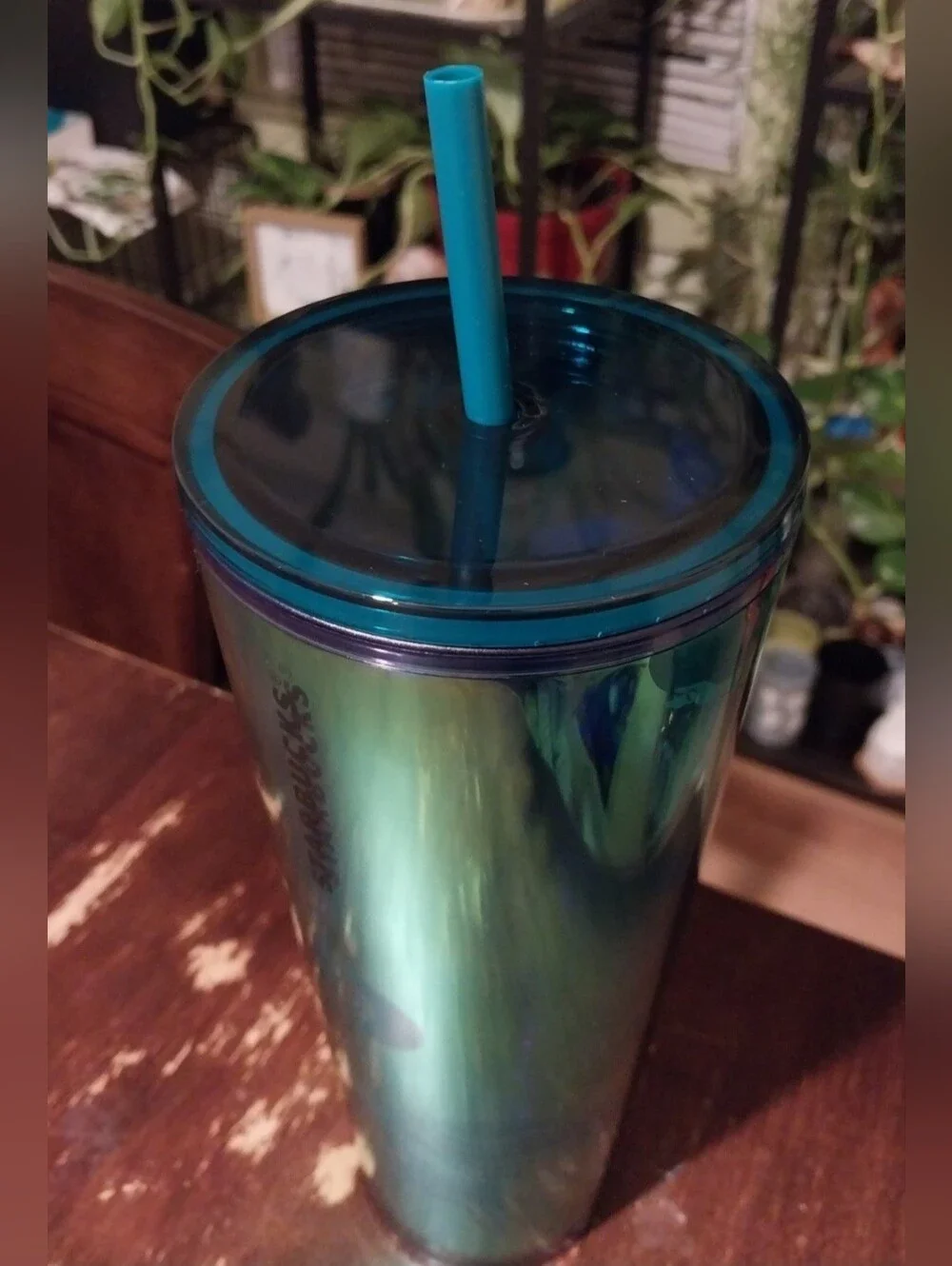 Starbucks Holographic Teal Glacier Dichronic Siren Tumbler
